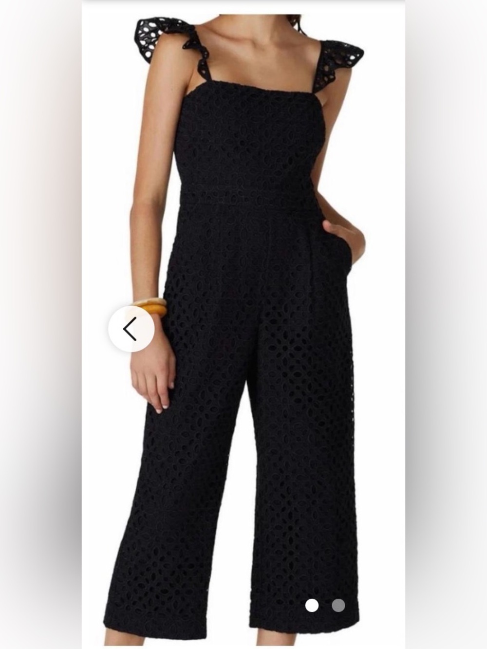 Elegant Black Eyelet Jumper by J Crew